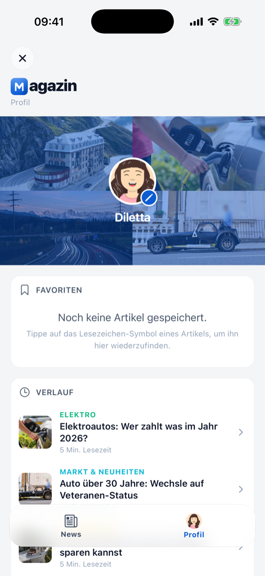 Personalisiertes Magazin mit gezielten Artikeln